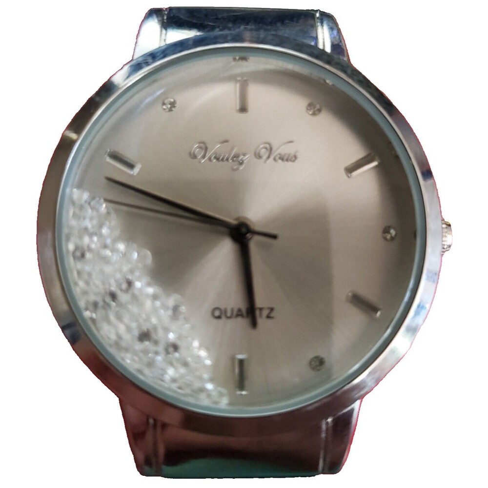 Voulez Vous Women’s Stainless Steel Quartz Bangle Watch White Dial Elegant